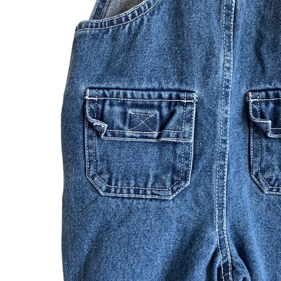 Baby’s Vintage Denim Overalls Blue Football Rugby Touchdown Embroidery Sz 6-9 mo - Picture 13 of 16